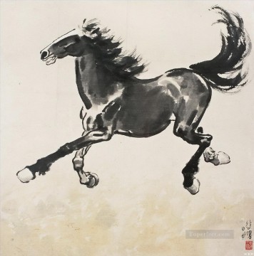 中国の伝統的な走る馬 Xu Beihong Oil Paintings